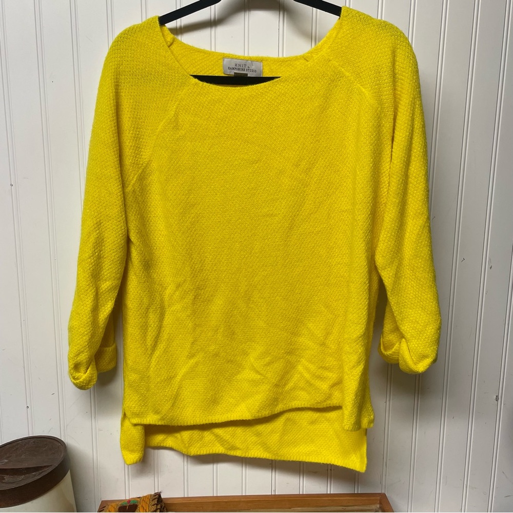 Knit by Hampshire Studio Yellow Sweater Small Women’s Size Large